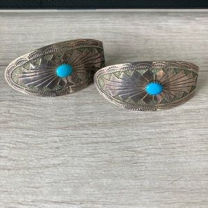 Vintage sterling silver turquoise earrings